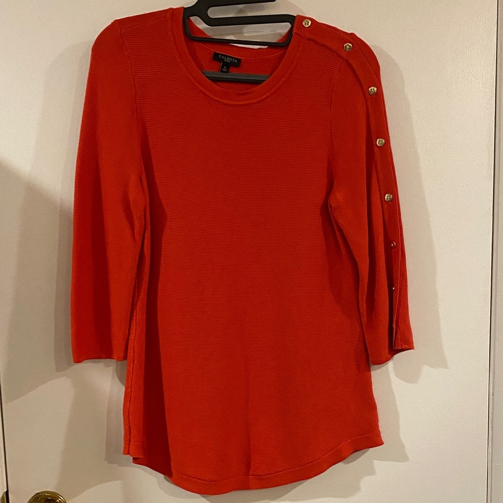 Talbots Vibrant Orange Petite Sweater